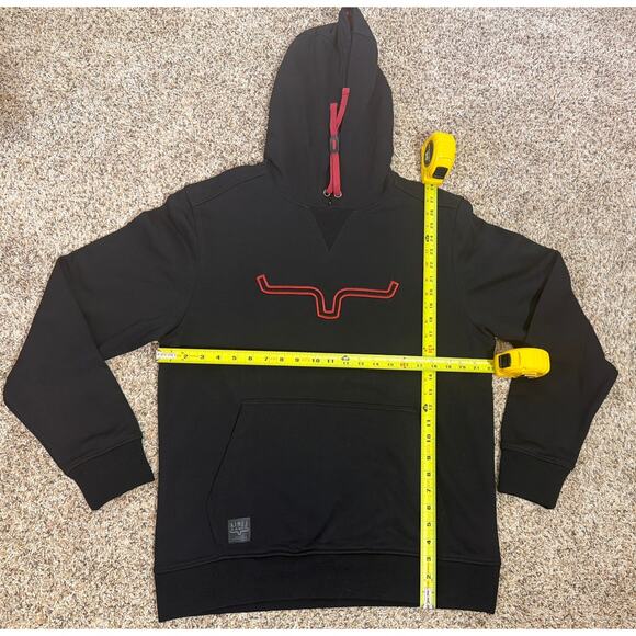 Kimes Ranch Fast Talker Hoodie Sweatshirt Black Burgandy Medium - Picture 4 of 11